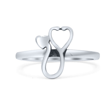 Custom Stethoscope ID Medical Design Jewelry Oxidized Statement Band Thumb Ring